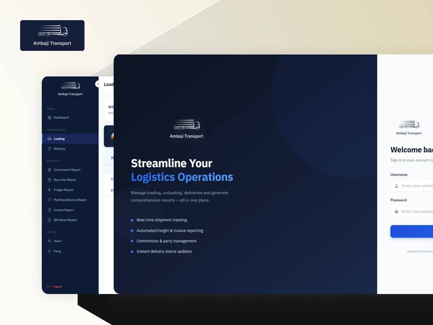 Ambaji Transport Admin Portal